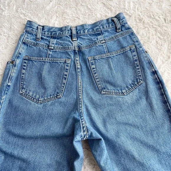 Vintage Eddie Bauer high rise mom jeans waist pleat front 90s pleated 26 - Picture 11 of 17